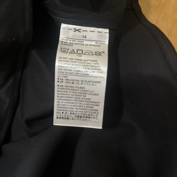 Banana Republic Black Tailored Fit Button Up Long Sleeve Shirt Women Sz 14 NEW - Picture 9 of 10